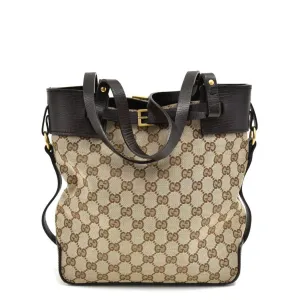 Monogram Canvas Ornamental Buckle Tote Bag