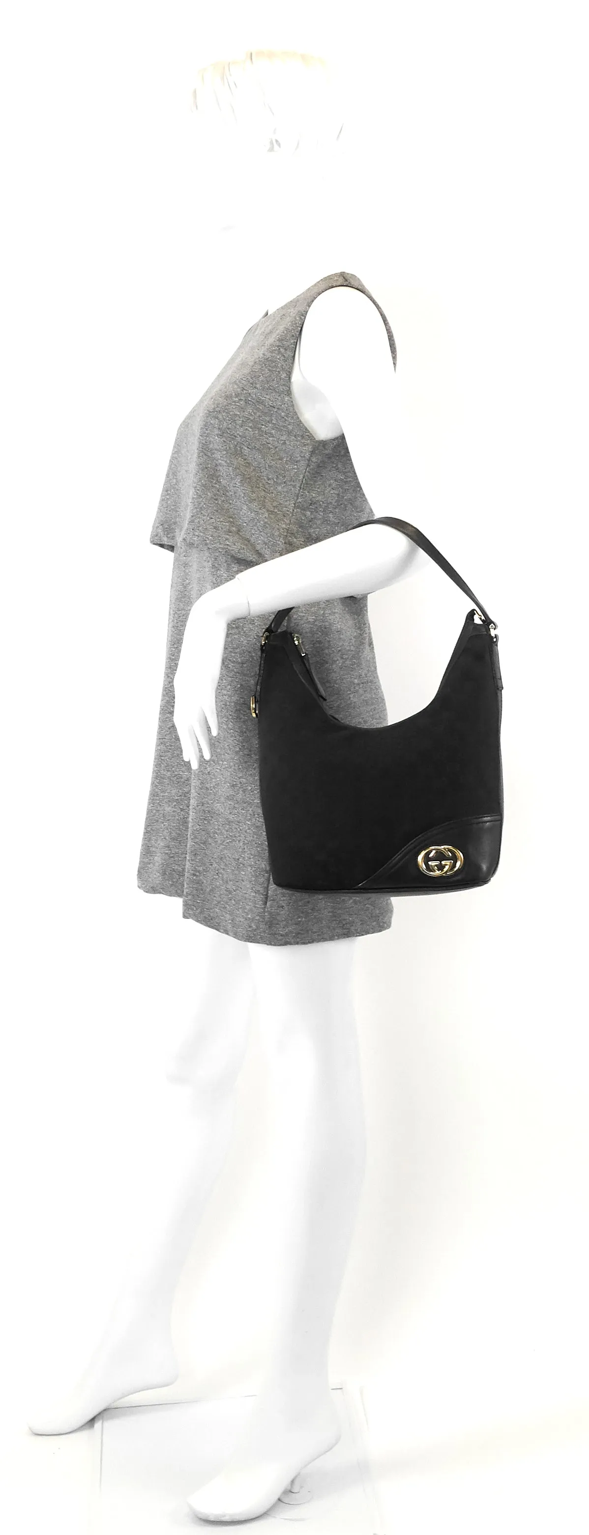 New Britt Medium GG Canvas Hobo Bag