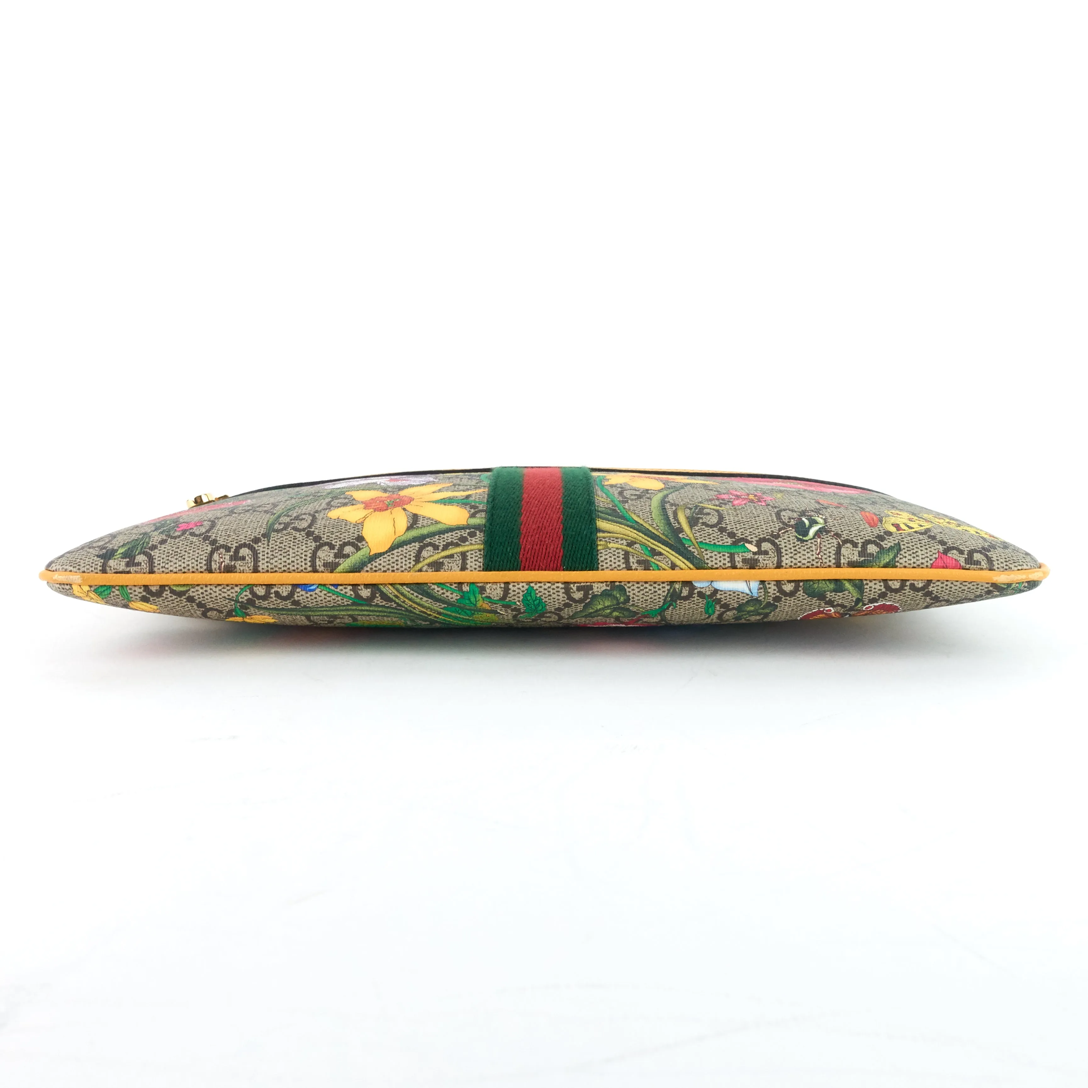 Ophidia Floral GG Supreme Large Clutch Bag