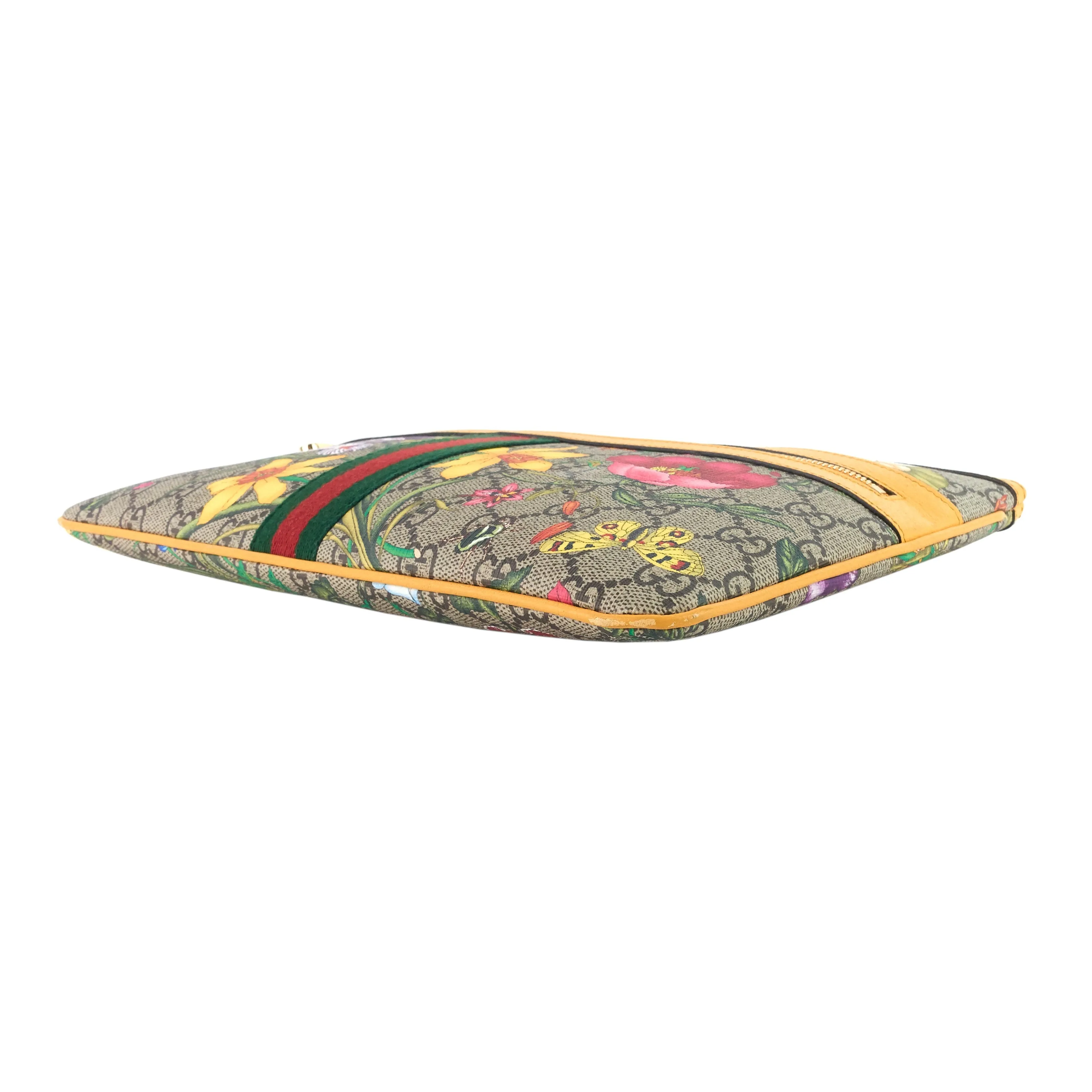 Ophidia GG Supreme Canvas Floral Clutch Bag