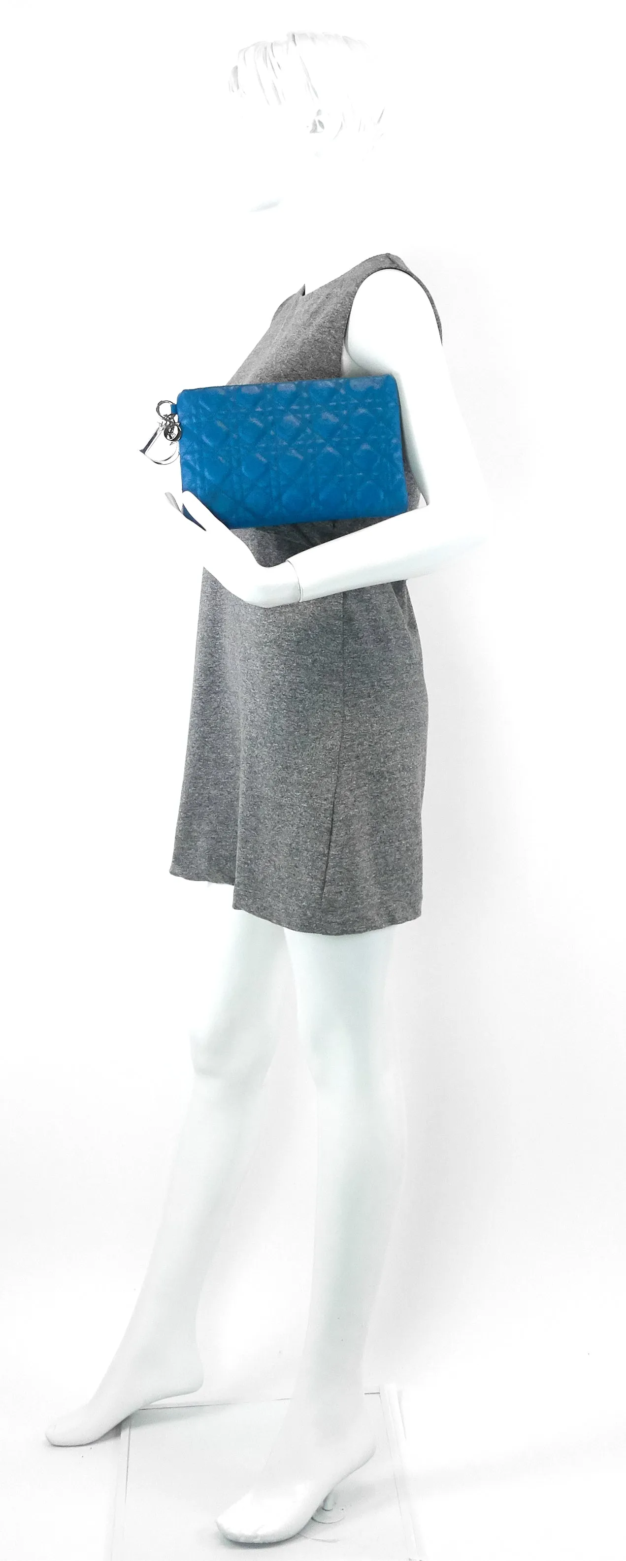 Panarea Iridescent Cannage Canvas Clutch Bag