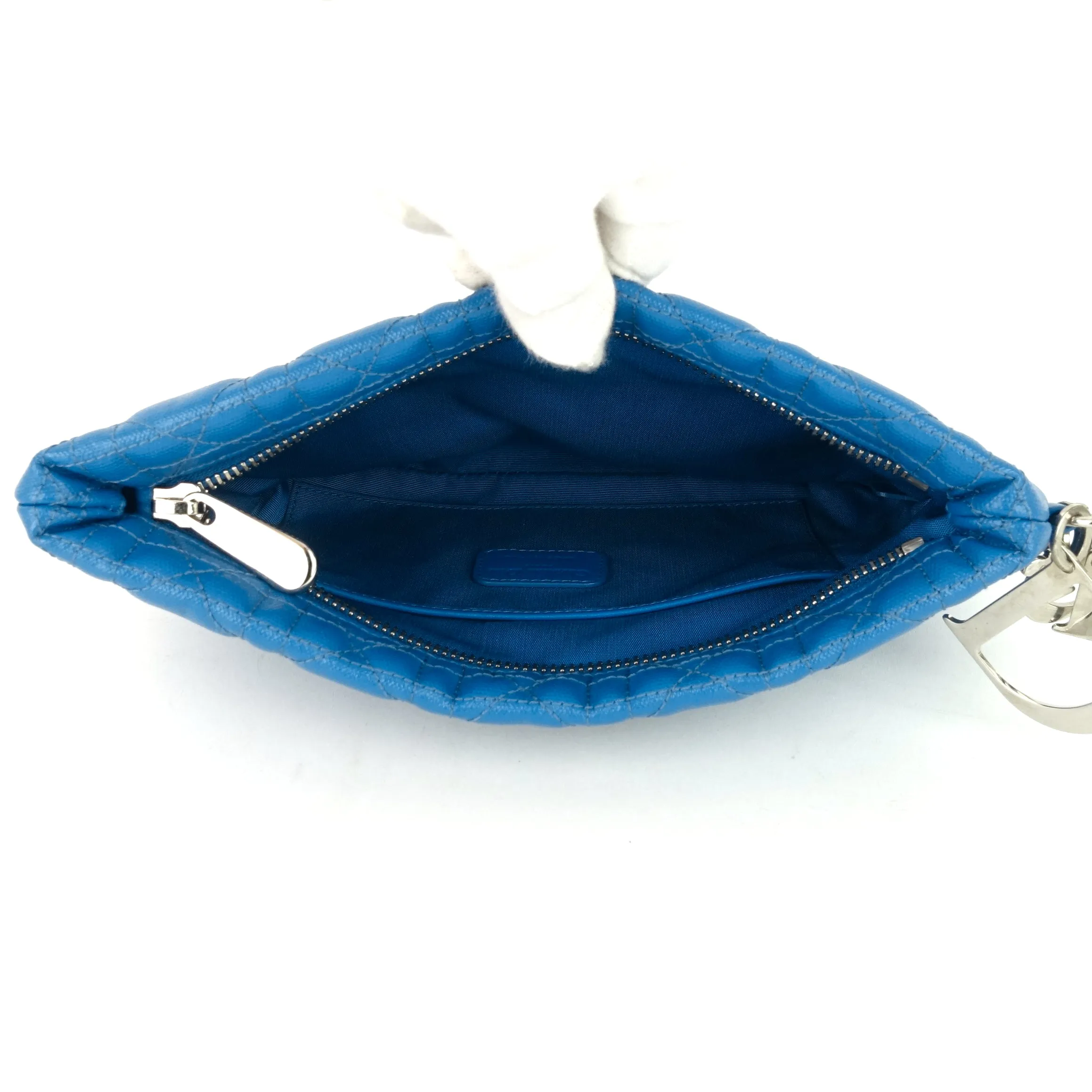 Panarea Iridescent Cannage Canvas Clutch Bag