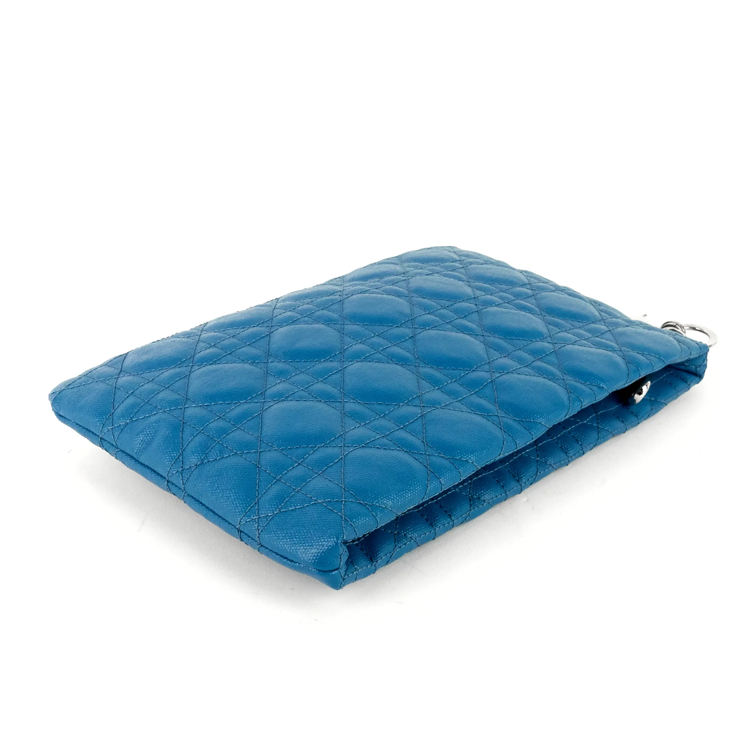 Panarea Iridescent Cannage Canvas Clutch Bag