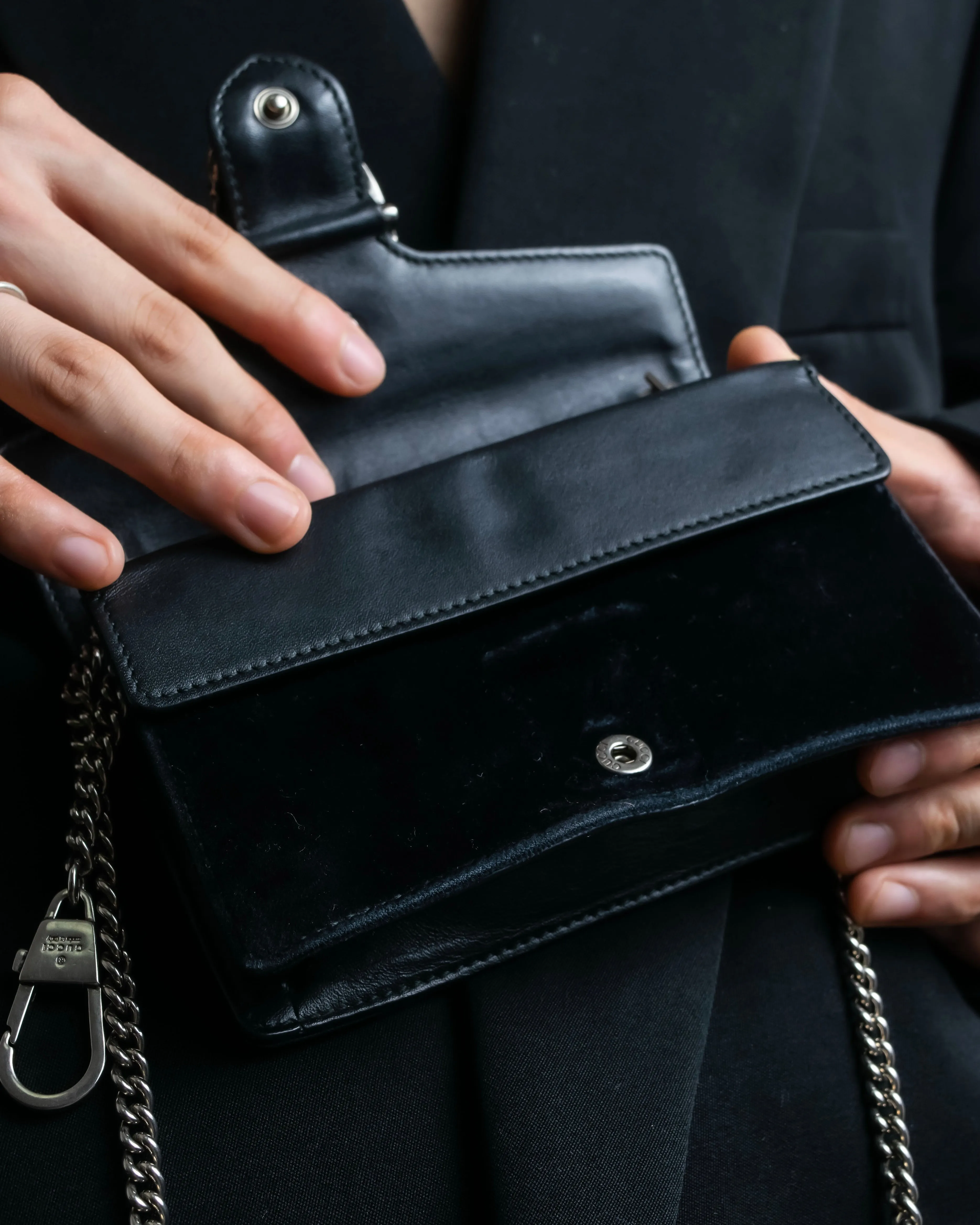 "GUCCI" Dionysus velvet crystal lined shoulder bag