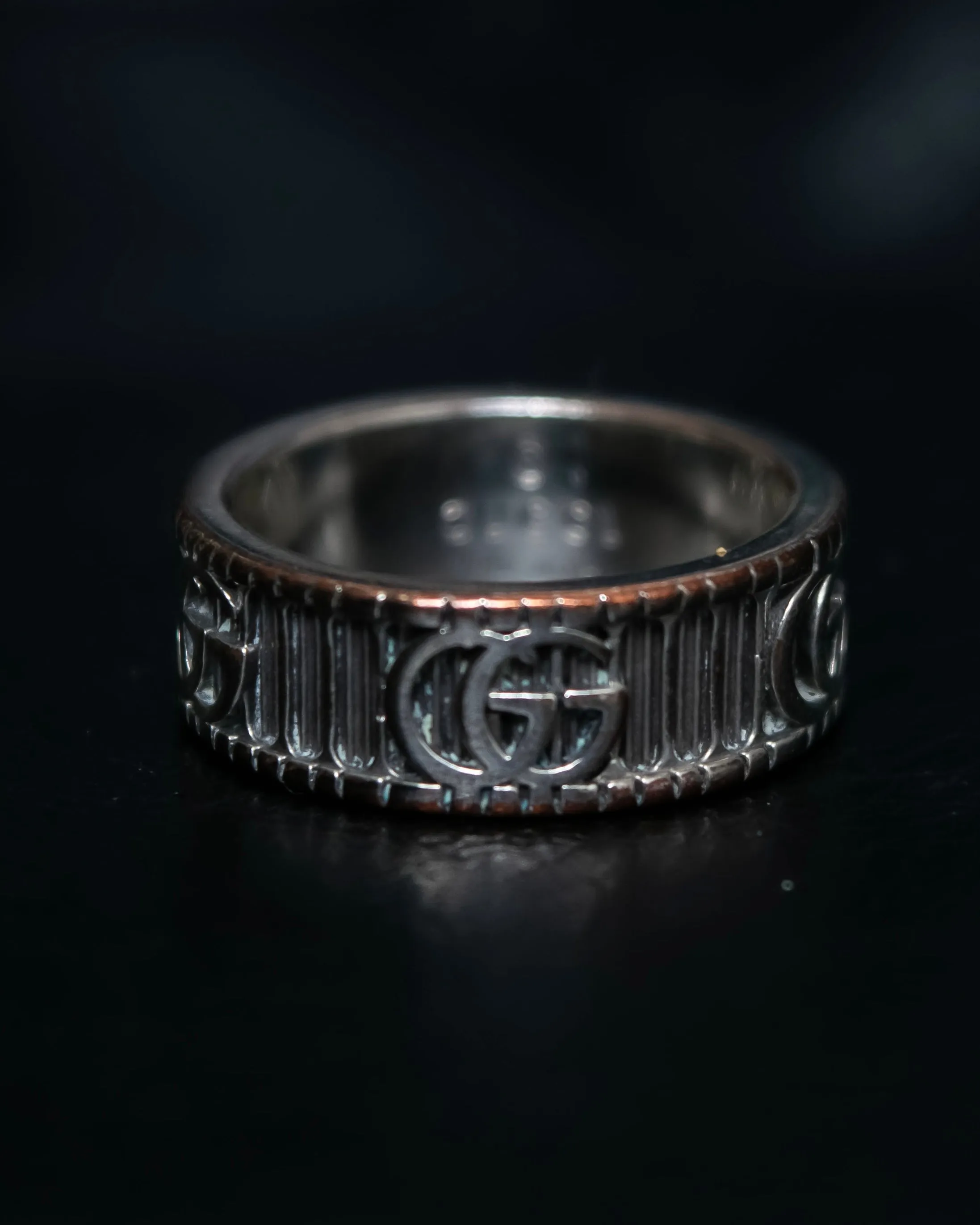 "GUCCI" GG marmont silver 925 ring
