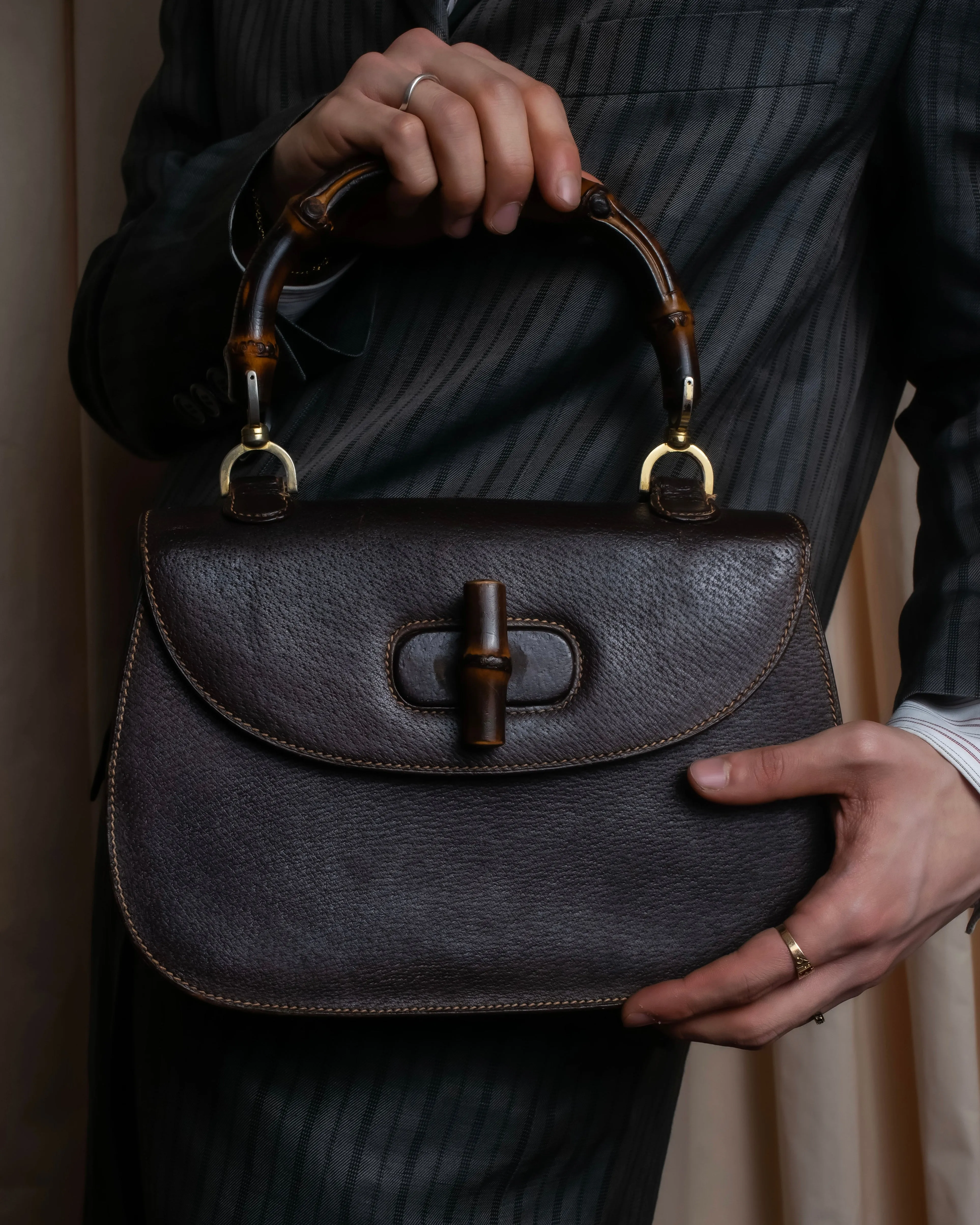 "GUCCI"1947 Bamboo handbag