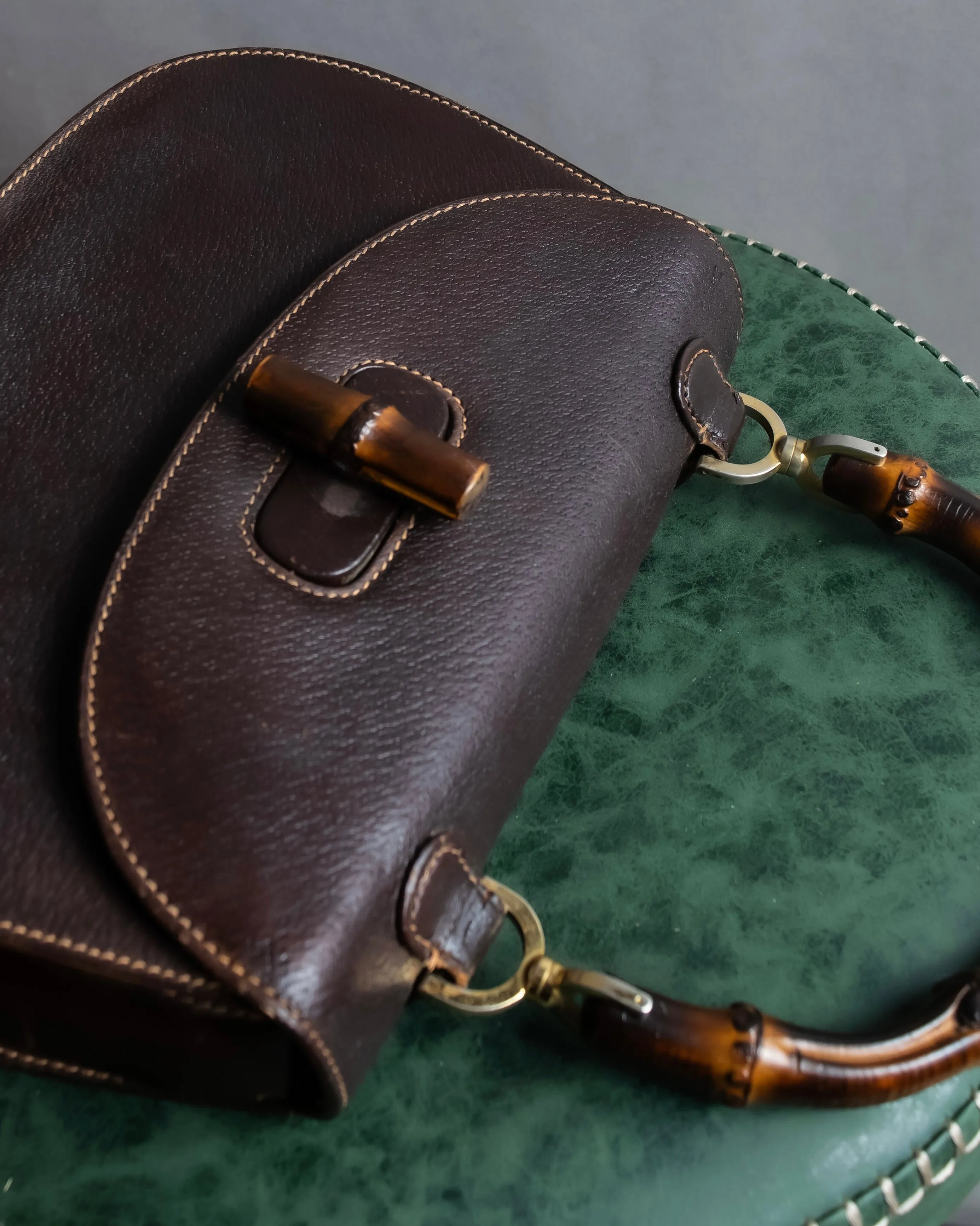 "GUCCI"1947 Bamboo handbag