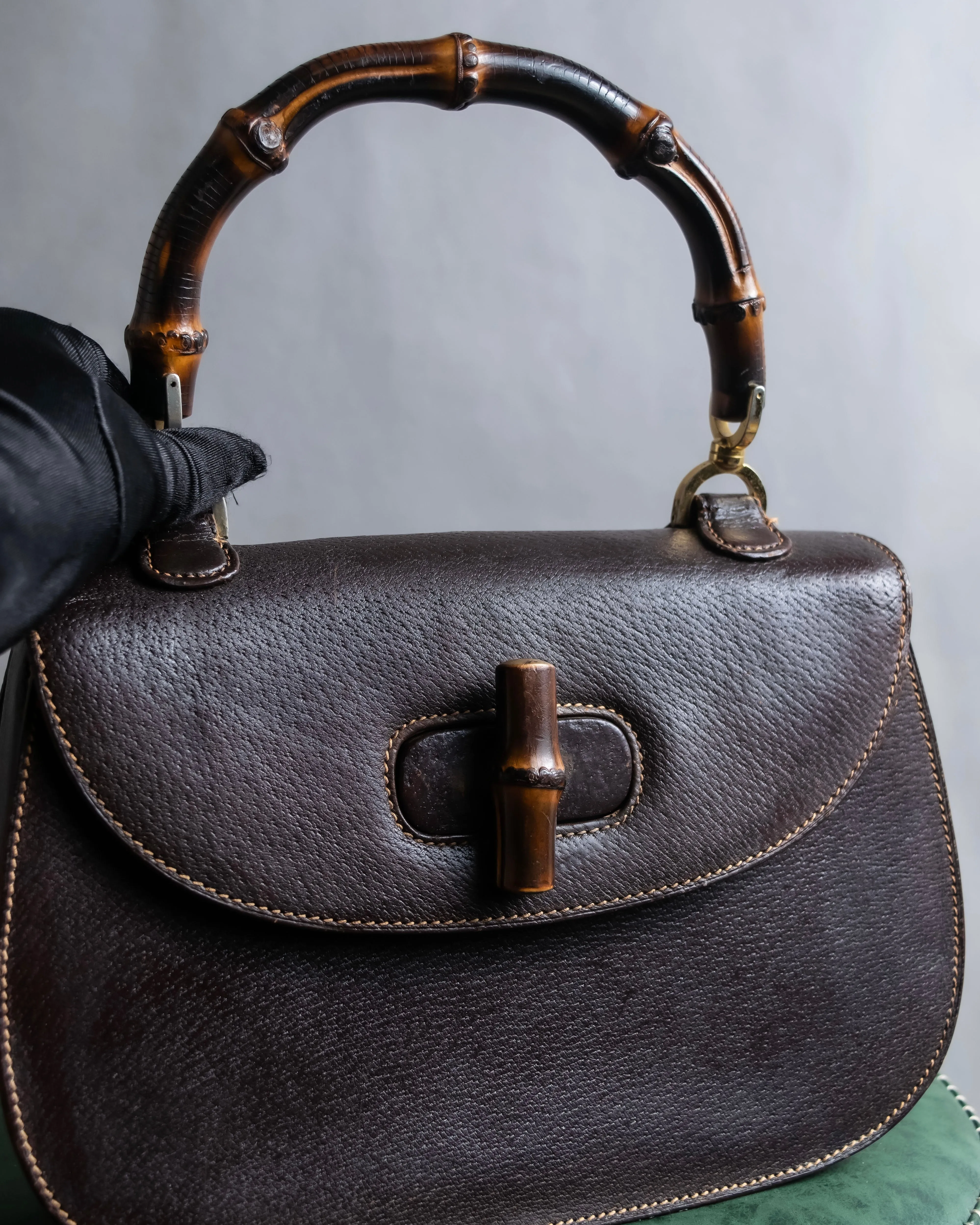 "GUCCI"1947 Bamboo handbag