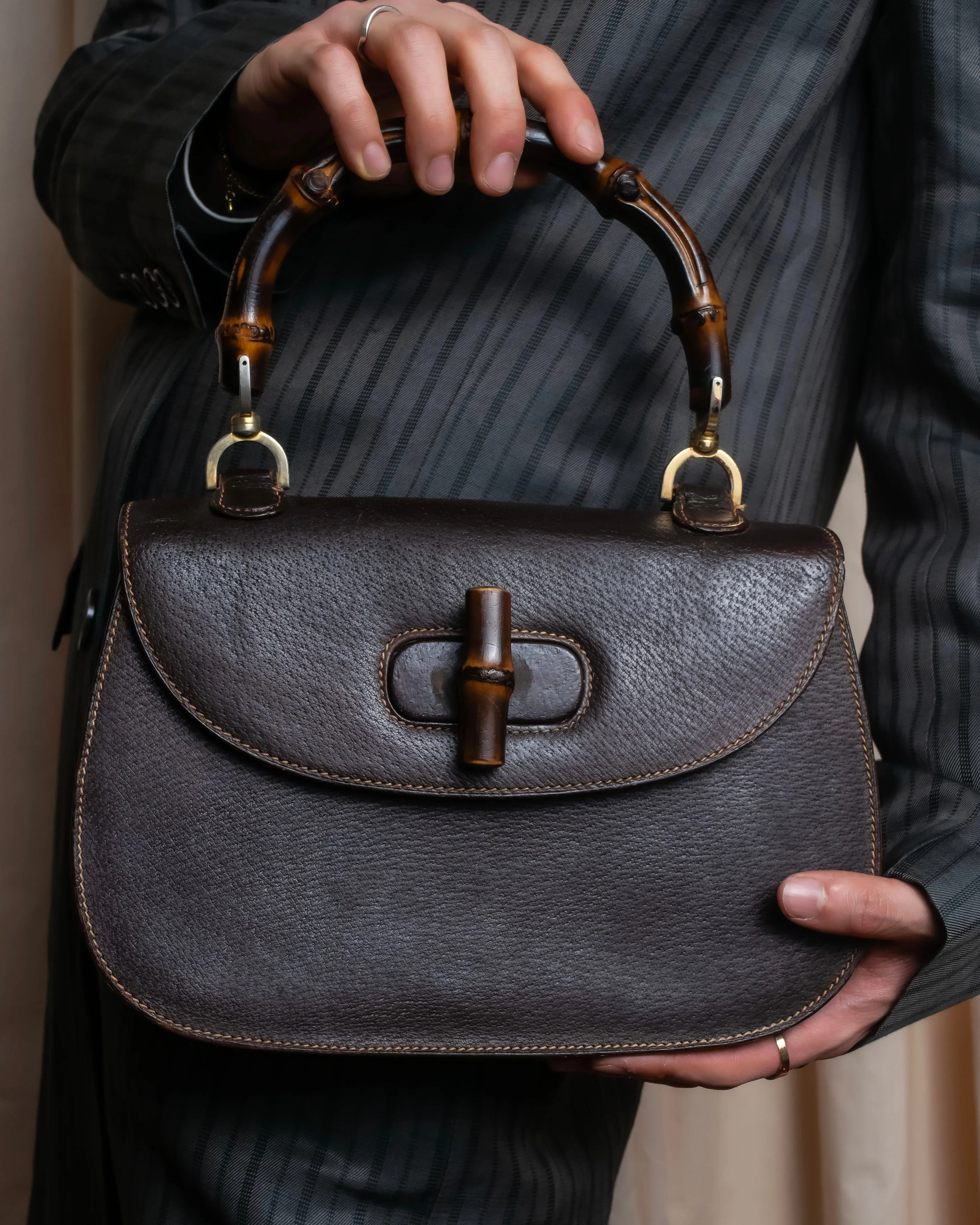 "GUCCI"1947 Bamboo handbag
