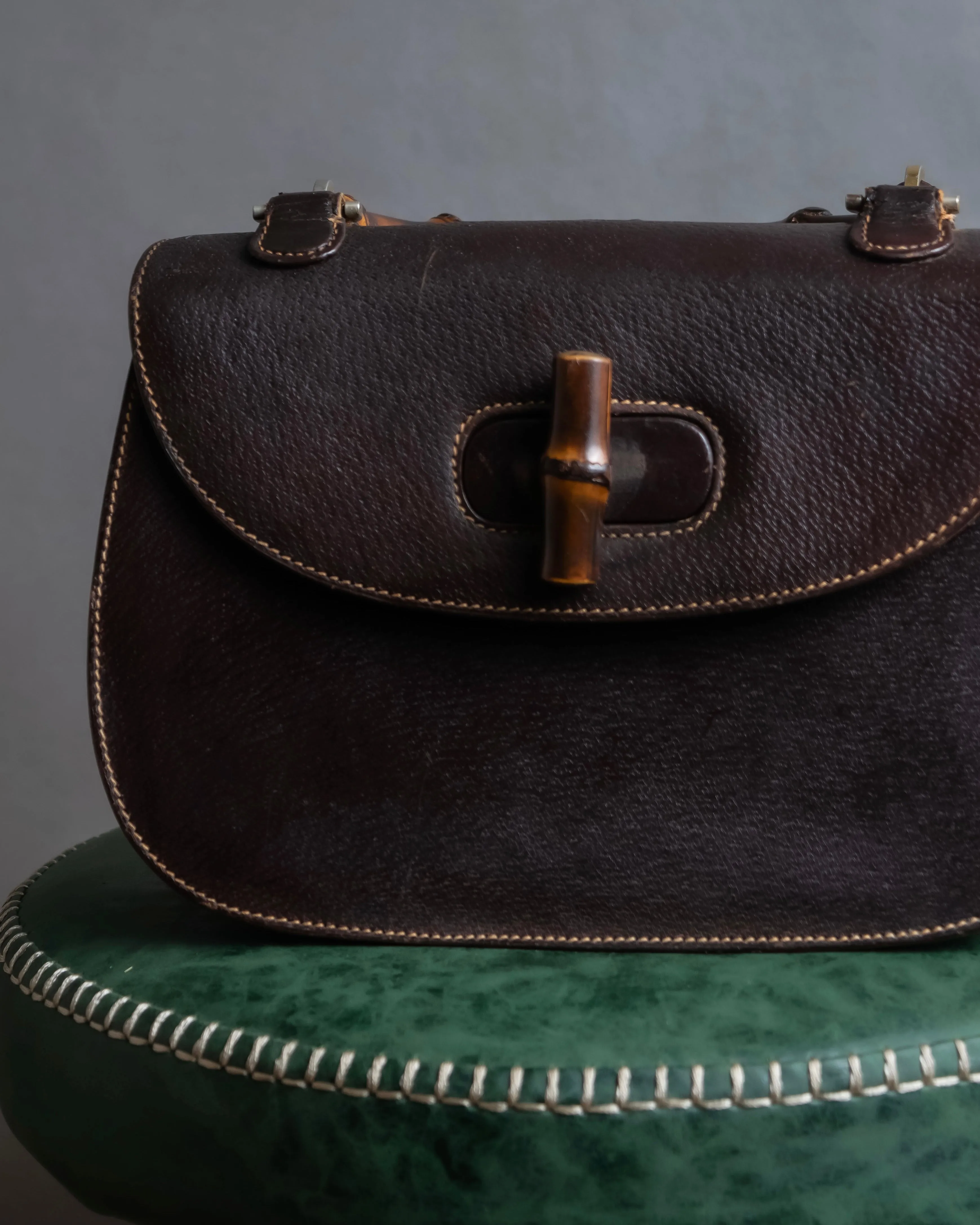 "GUCCI"1947 Bamboo handbag