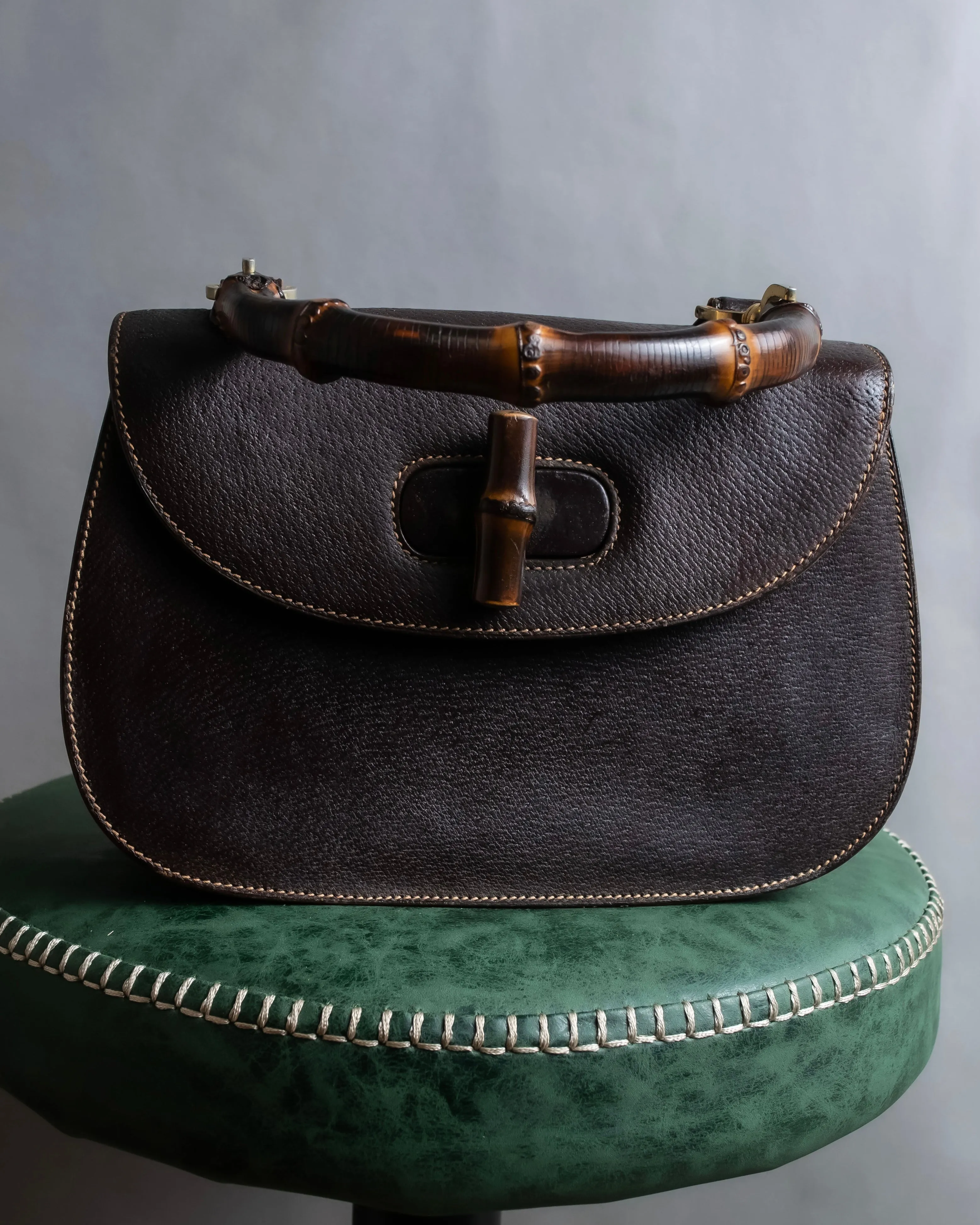 "GUCCI"1947 Bamboo handbag