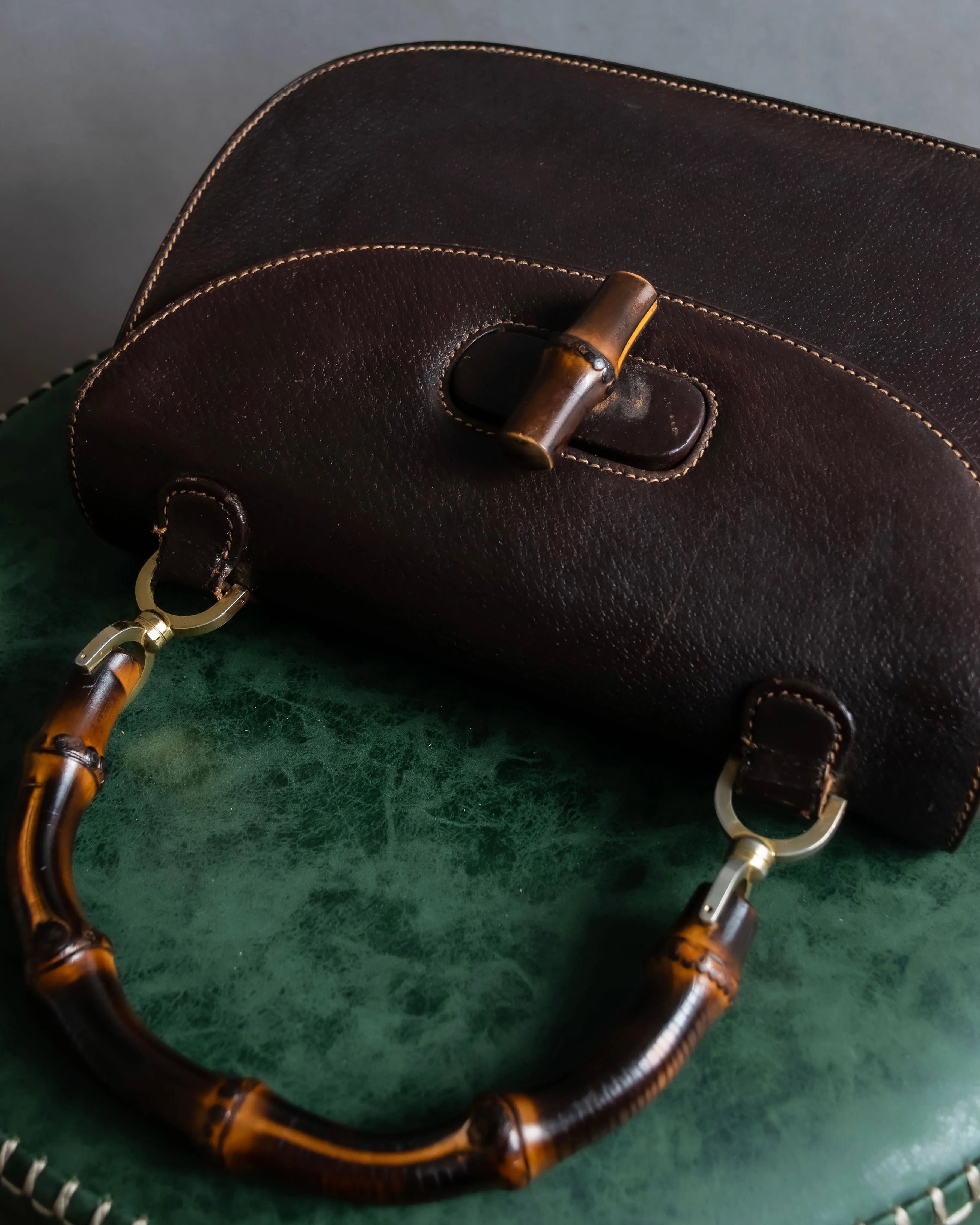 "GUCCI"1947 Bamboo handbag