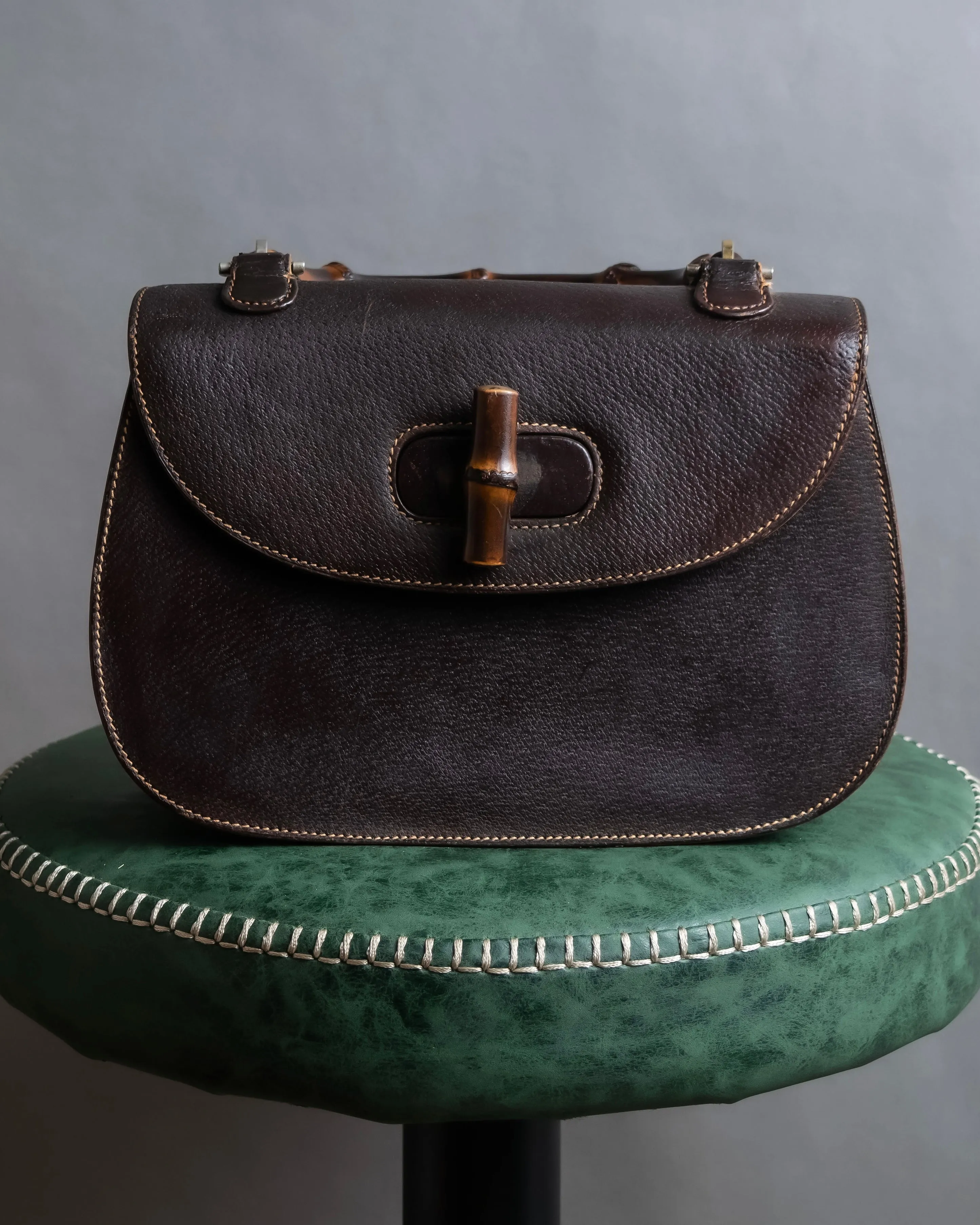 "GUCCI"1947 Bamboo handbag