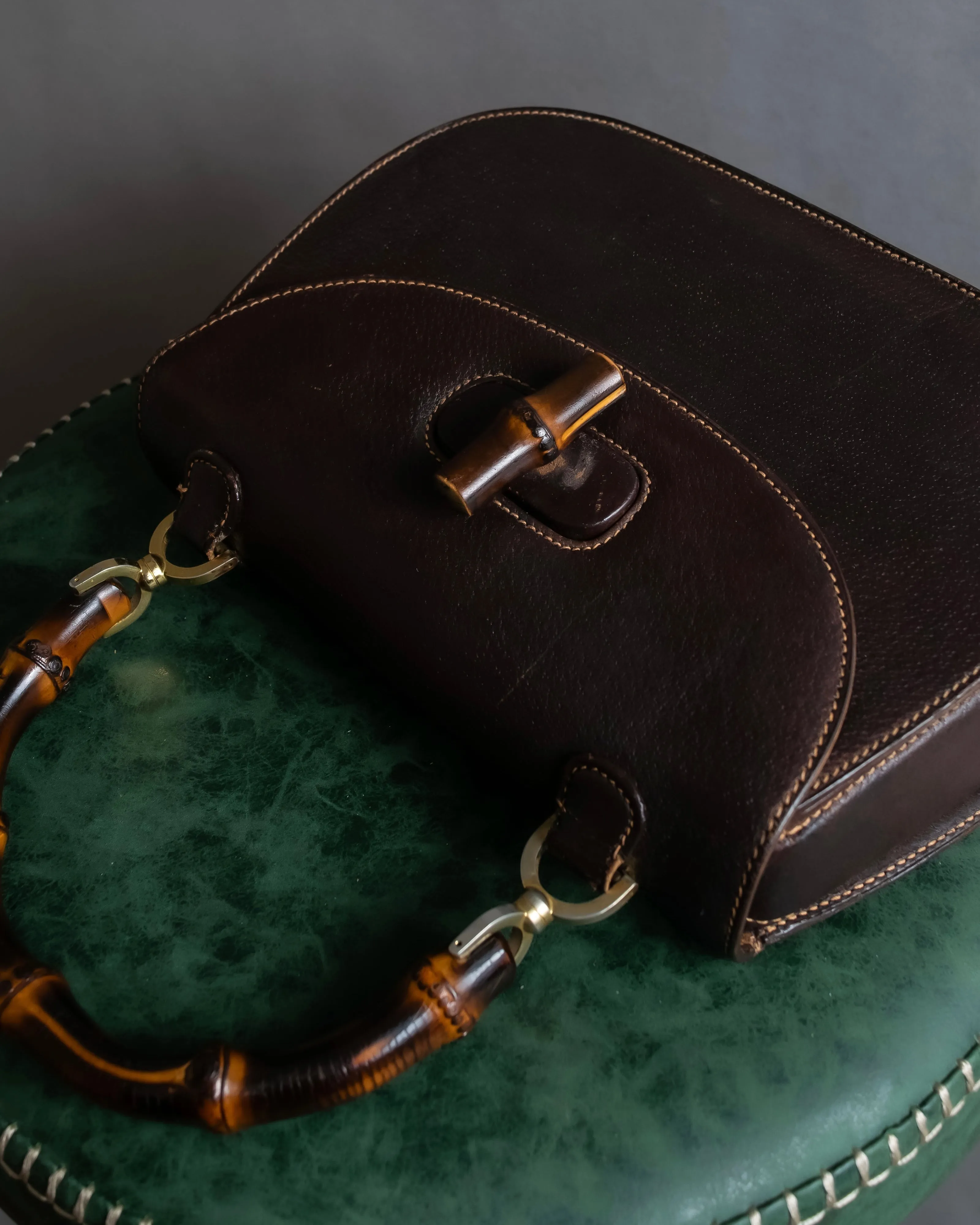 "GUCCI"1947 Bamboo handbag