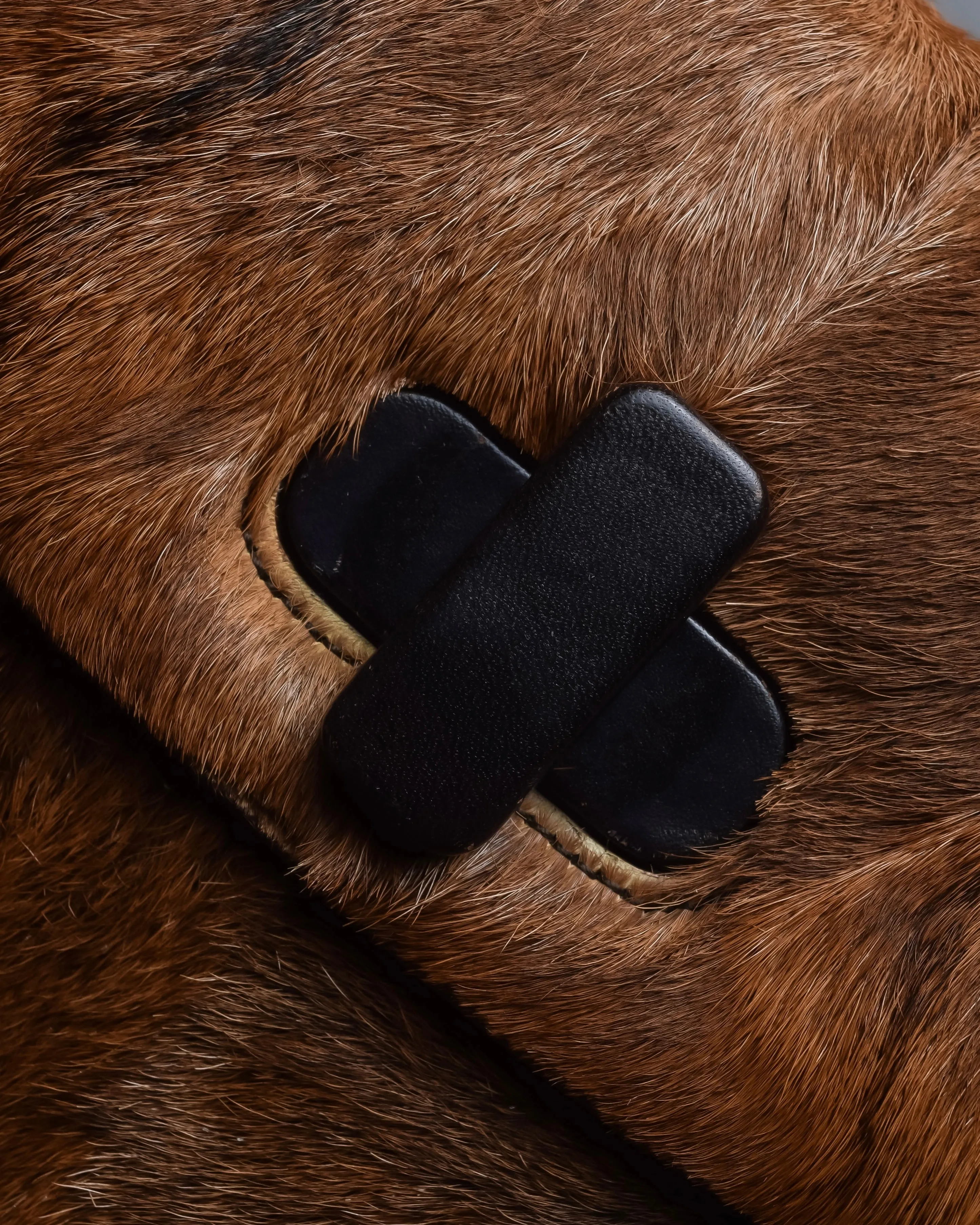 "GUCCI"1947 pony leather combination bamboo hand bag