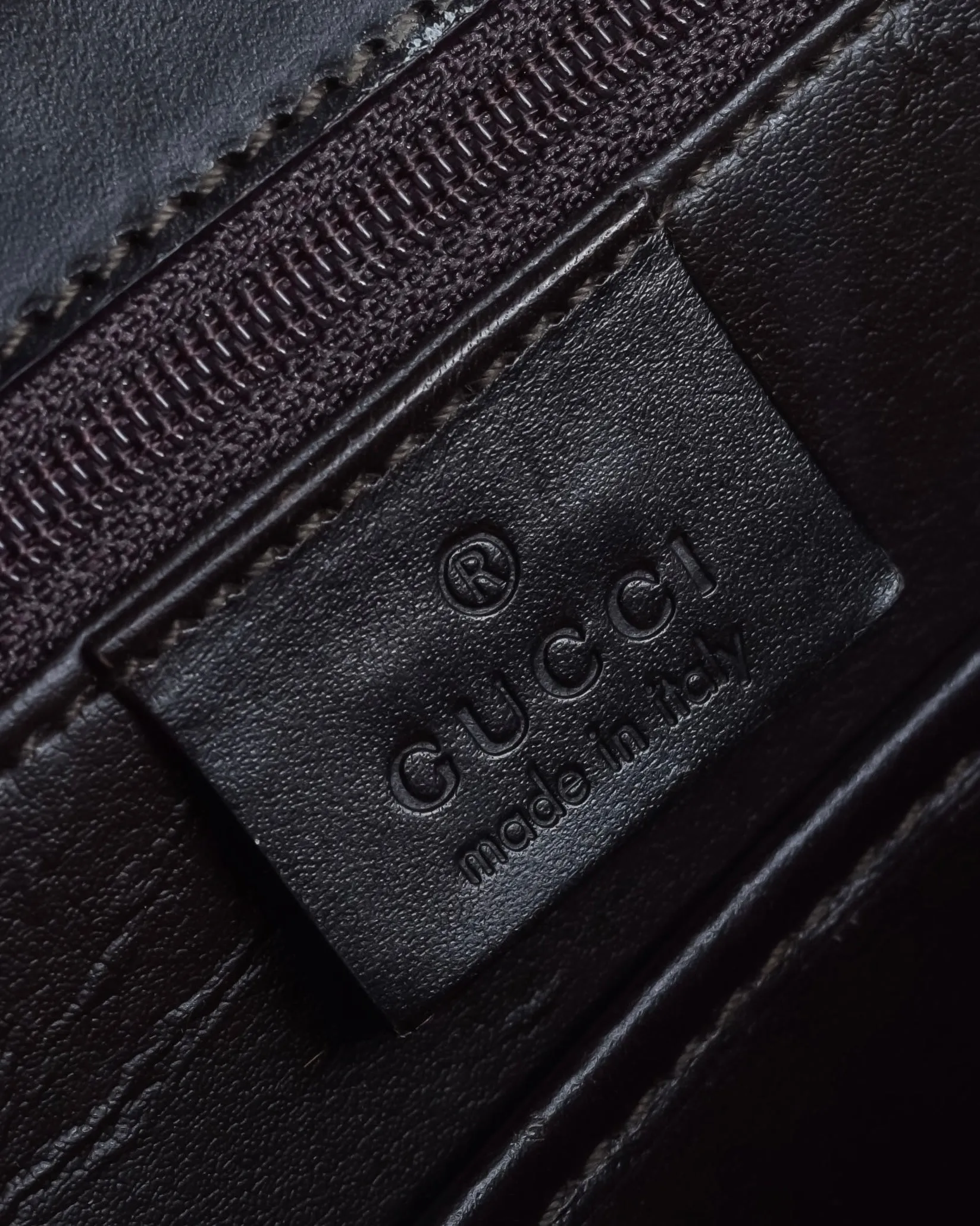 "GUCCI"1947 pony leather combination bamboo hand bag