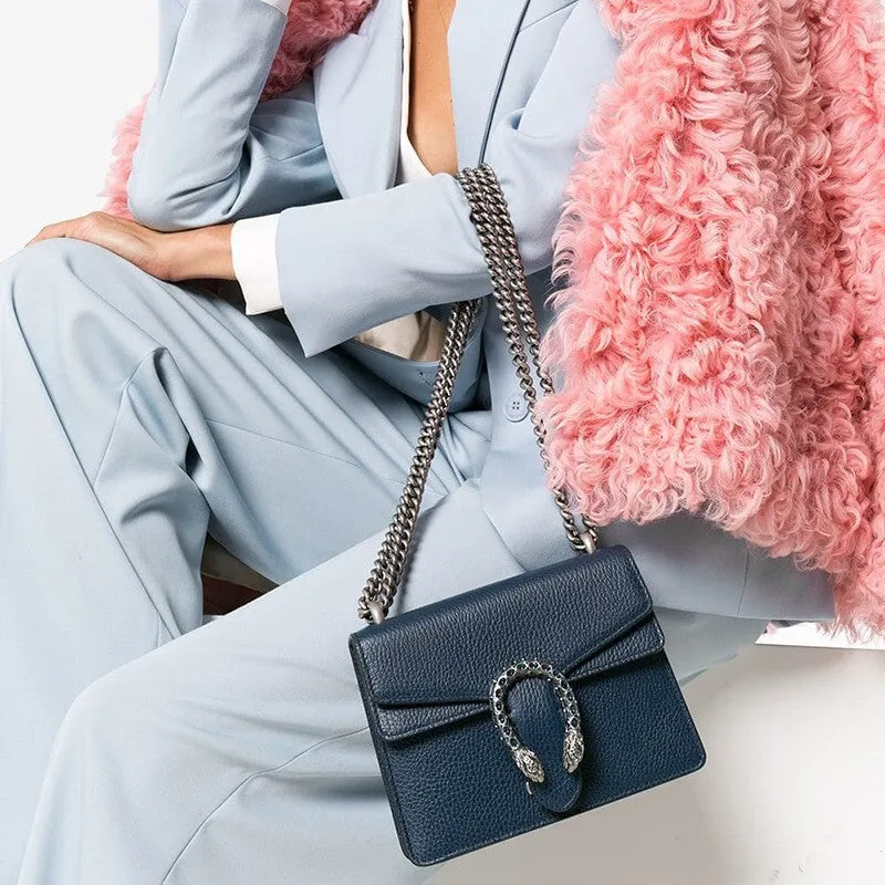 (WMNS) Gucci Dionysus Chain Crossbody Bag Single Shoulder Bag Blue 421970-CAOGN-8205