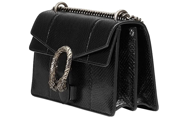 (WMNS) Gucci Dionysus Leather Single Shoulder Bag Medium Black 400249-E3K0N-1000