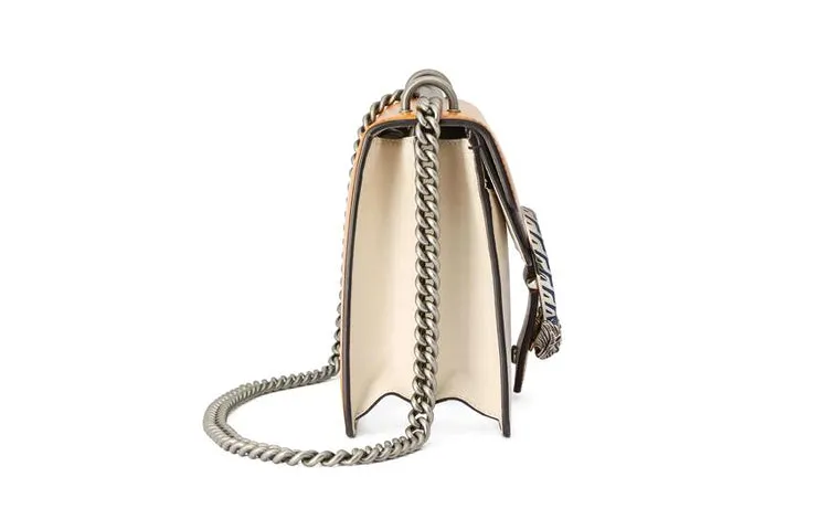 (WMNS) Gucci Dionysus Leather Single-Shoulder Bag Small Orange/Black/White 400249-18YIN-9382