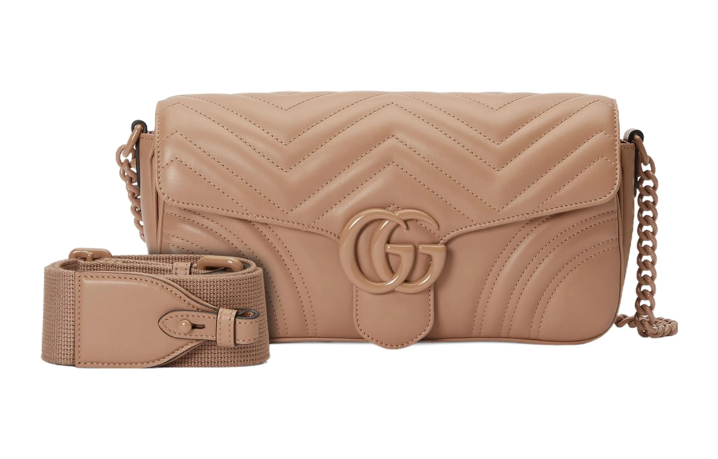 (WMNS) Gucci GG Marmont Matelasse Shoulder Bag 'Rose Pink' 734814-DAAAI-2747