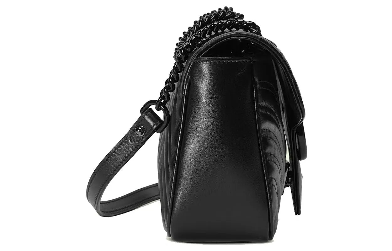(WMNS) Gucci GG Marmont Matelasse Shoulder Bag Small 'Black' 443497-DTDFV-1000