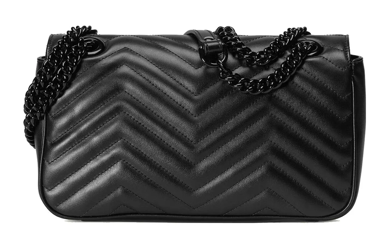 (WMNS) Gucci GG Marmont Matelasse Shoulder Bag Small 'Black' 443497-DTDFV-1000