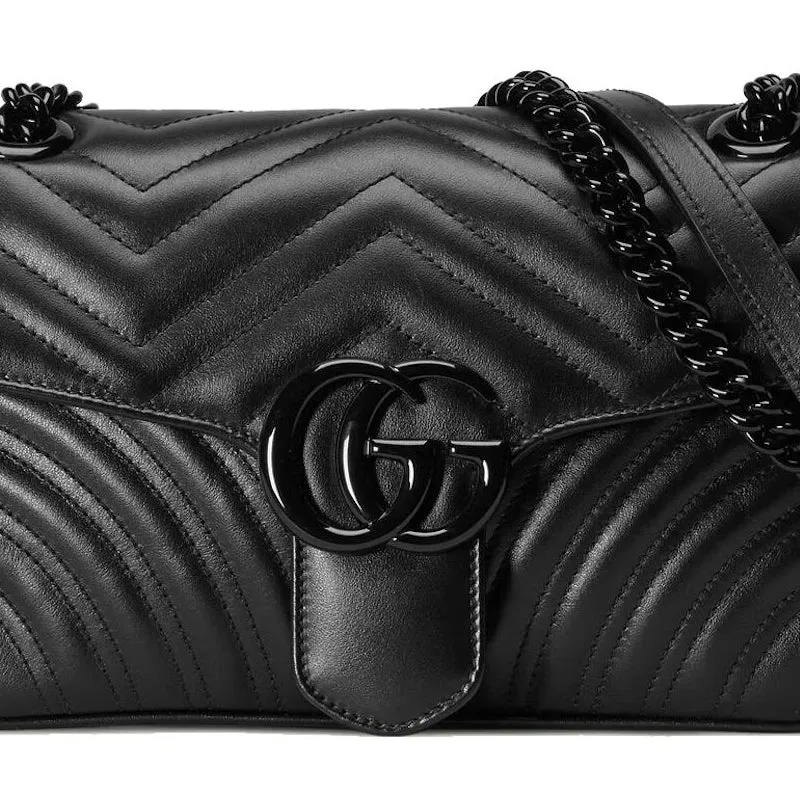 (WMNS) Gucci GG Marmont Matelasse Shoulder Bag Small 'Black' 443497-DTDFV-1000