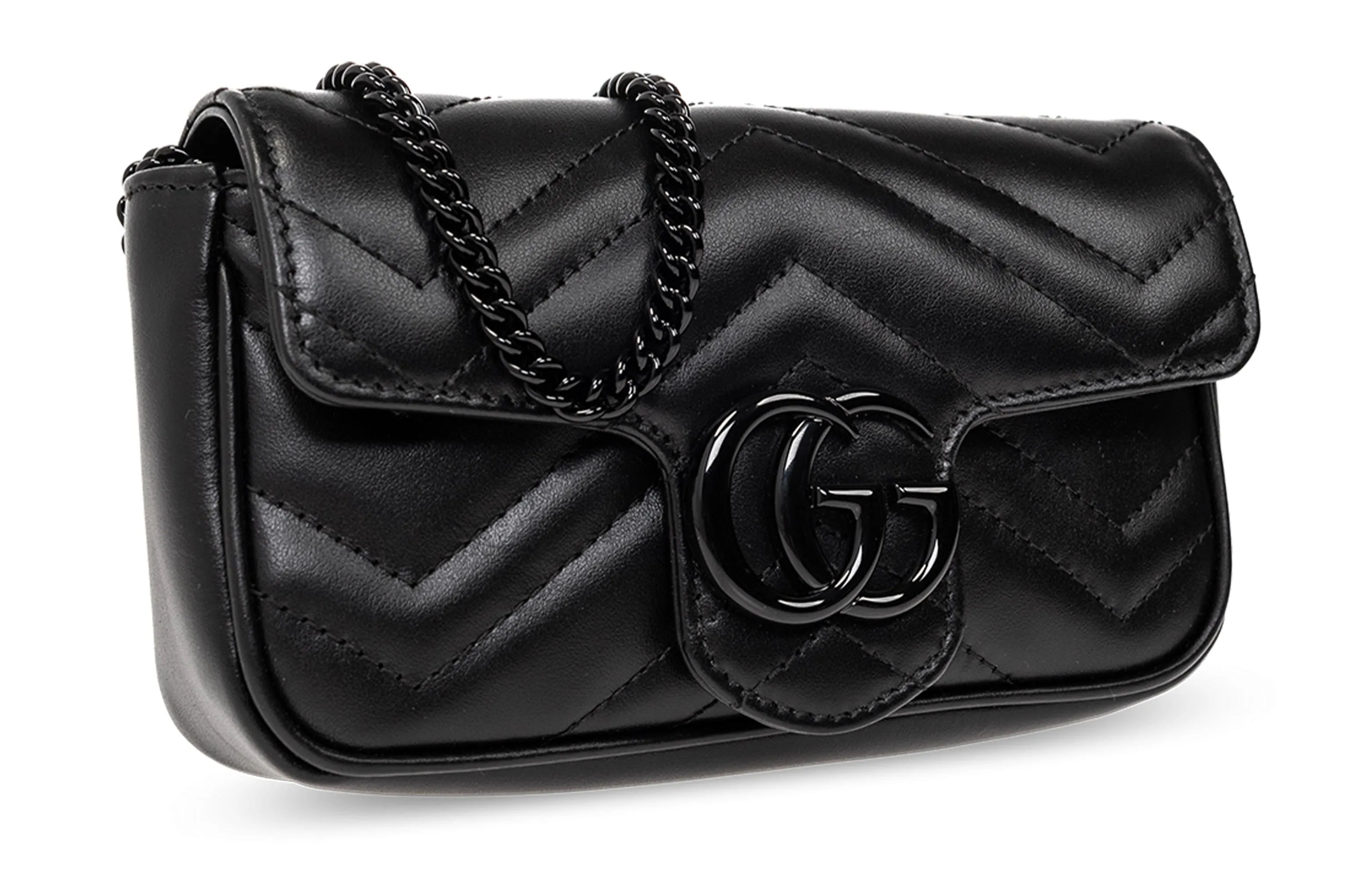 (WMNS) Gucci GG Marmont Matelasse Super Mini Bag 'Black' 476433-AABZK-1000